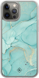 Casimoda iPhone 12 (Pro) hybride hoesje - Touch of mint