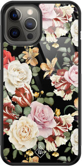 Casimoda iPhone 12 Pro Max glazen hardcase - Flowerpower Multi