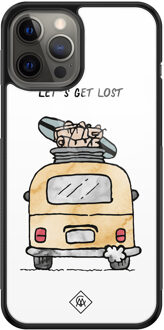 Casimoda iPhone 12 Pro Max glazen hardcase - Let's get lost Wit