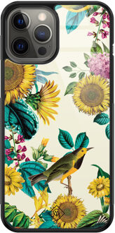 Casimoda iPhone 12 Pro Max glazen hardcase - Sunflowers Multi