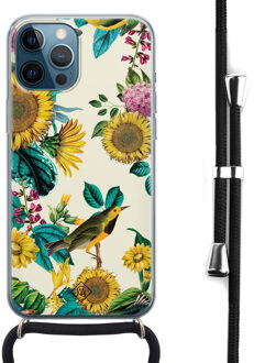 Casimoda iPhone 12 Pro Max hoesje met koord - Sunflowers Geel