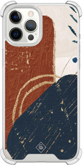 Casimoda iPhone 12 Pro Max shockproof hoesje - Abstract terracotta Multi