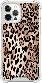Casimoda iPhone 12 Pro Max shockproof hoesje - Golden wildcat Bruin/beige