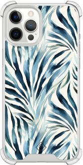 Casimoda iPhone 12 Pro Max shockproof hoesje - Japandi waves Blauw