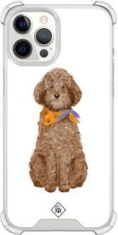 Casimoda iPhone 12 Pro Max shockproof hoesje - Labradoodle Bruin/beige
