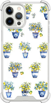 Casimoda iPhone 12 Pro Max shockproof hoesje - Lemon trees Mint