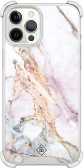 Casimoda iPhone 12 Pro Max shockproof hoesje - Parelmoer marmer Multi