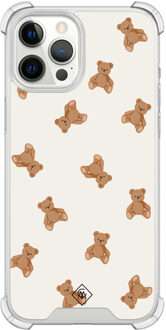 Casimoda iPhone 12 Pro Max shockproof hoesje - Teddybeer Bruin/beige