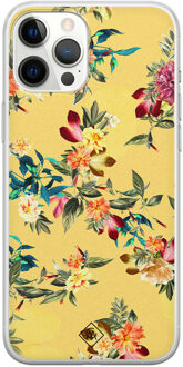 Casimoda iPhone 12 Pro Max siliconen hoesje - Floral days Geel