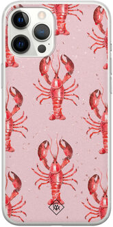 Casimoda iPhone 12 Pro Max siliconen telefoonhoesje - Lobster all the way Roze