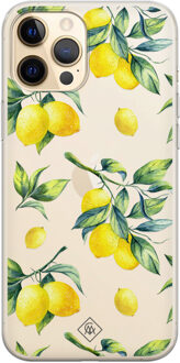 Casimoda iPhone 12 Pro Max transparant hoesje - Lemons Geel
