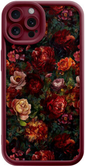 Casimoda iPhone 12 Pro rode case - Floral garden Rood