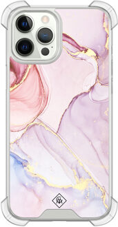 Casimoda iPhone 12 (Pro) siliconen shockproof hoesje - Purple sky Paars