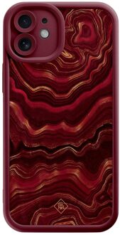 Casimoda iPhone 12 rode case - Agate rood