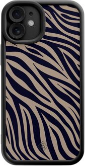 Casimoda iPhone 12 zwarte case - Wavy twist