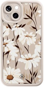 Casimoda iPhone 13 beige case - In bloom Bruin/beige