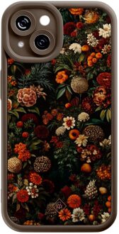 Casimoda iPhone 13 bruine case - Exotic garden Multi