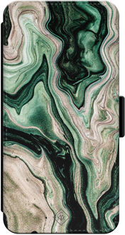 Casimoda iPhone 13 flipcase - Green waves Groen