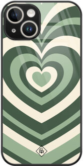 Casimoda iPhone 13 hardcase - Hart swirl groen