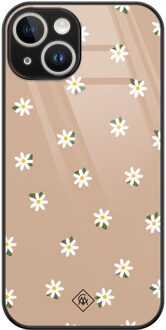 Casimoda iPhone 13 hardcase - Sweet daisies Bruin/beige