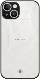 Casimoda iPhone 13 hardcase - Vive la vie Grijs/zilverkleurig