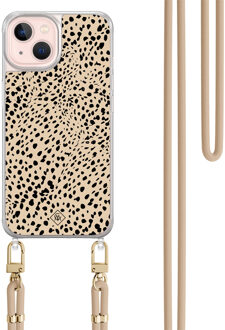Casimoda iPhone 13 hoesje met beige koord - Spot on Bruin/beige