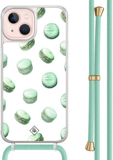 Casimoda iPhone 13 hoesje met mint koord - Macarons