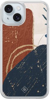 Casimoda iPhone 13 hybride hoesje - Abstract terracotta Multi
