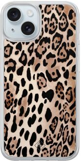 Casimoda iPhone 13 hybride hoesje - Golden wildcat Bruin/beige