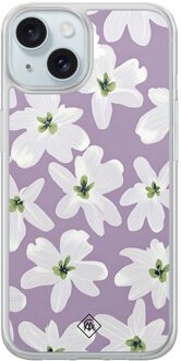 Casimoda iPhone 13 hybride hoesje - Lavender blossoms Paars