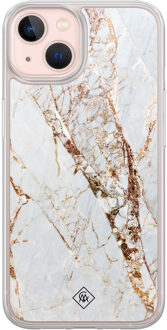 Casimoda iPhone 13 hybride hoesje - Marmer goud Goudkleurig
