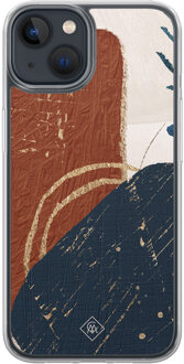 Casimoda iPhone 13 mini hybride hoesje - Abstract terracotta Rood