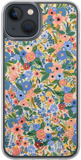 Casimoda iPhone 13 mini hybride hoesje - Blue gardens Blauw