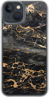 Casimoda iPhone 13 mini hybride hoesje - Marmer grijs brons Grijs/zilverkleurig