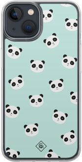 Casimoda iPhone 13 mini hybride hoesje - Panda print Mint