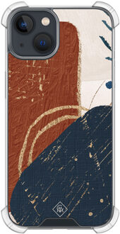 Casimoda iPhone 13 mini shockproof hoesje - Abstract terracotta Multi