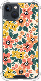 Casimoda iPhone 13 mini shockproof hoesje - Blossom Multi
