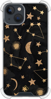 Casimoda iPhone 13 mini shockproof hoesje - Counting the stars Bruin/beige
