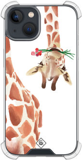 Casimoda iPhone 13 mini shockproof hoesje - Giraffe Bruin/beige