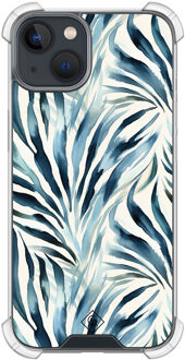 Casimoda iPhone 13 mini shockproof hoesje - Japandi waves Blauw