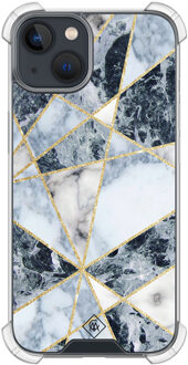 Casimoda iPhone 13 mini shockproof hoesje - Marmer blauw