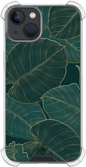 Casimoda iPhone 13 mini shockproof hoesje - Monstera leaves Groen