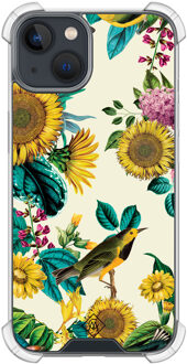 Casimoda iPhone 13 mini shockproof hoesje - Sunflowers Mint