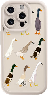 Casimoda iPhone 13 Pro beige case - Duck life Bruin/beige