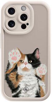 Casimoda iPhone 13 Pro beige case - Kat Bruin/beige