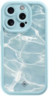Casimoda iPhone 13 Pro blauwe case - Aqua wave
