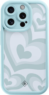 Casimoda iPhone 13 Pro blauwe case - Hart blauw