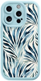 Casimoda iPhone 13 Pro blauwe case - Japandi waves