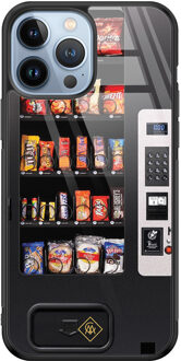 Casimoda iPhone 13 Pro Max glazen hardcase - Snoepautomaat Grijs/zilverkleurig