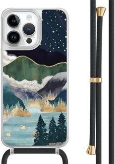 Casimoda iPhone 13 Pro Max hoesje met zwart koord - Star lake Multi